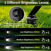 DAYBETTER Solar Lights Outdoor,800LM 6500K Solar Spotlights for Yard Garden Lawn Patio Tree,White