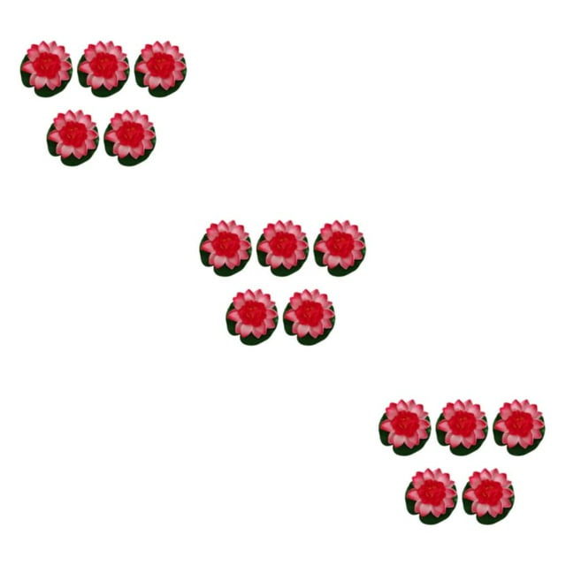 Guardoinrt 5piece Realistic Float Foam Lotuses Low Maintenance And Easy Cleaning Wide Application Eco-friendly Artificial Lotus peach red 3Set