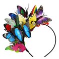 thumbnail image 2 of batmeuy Colorful Butterflies Hair Hoop Girl Headband Crown Adjustable Tea Party Halloween Costume Adult Kid Headpiece, 2 of 2