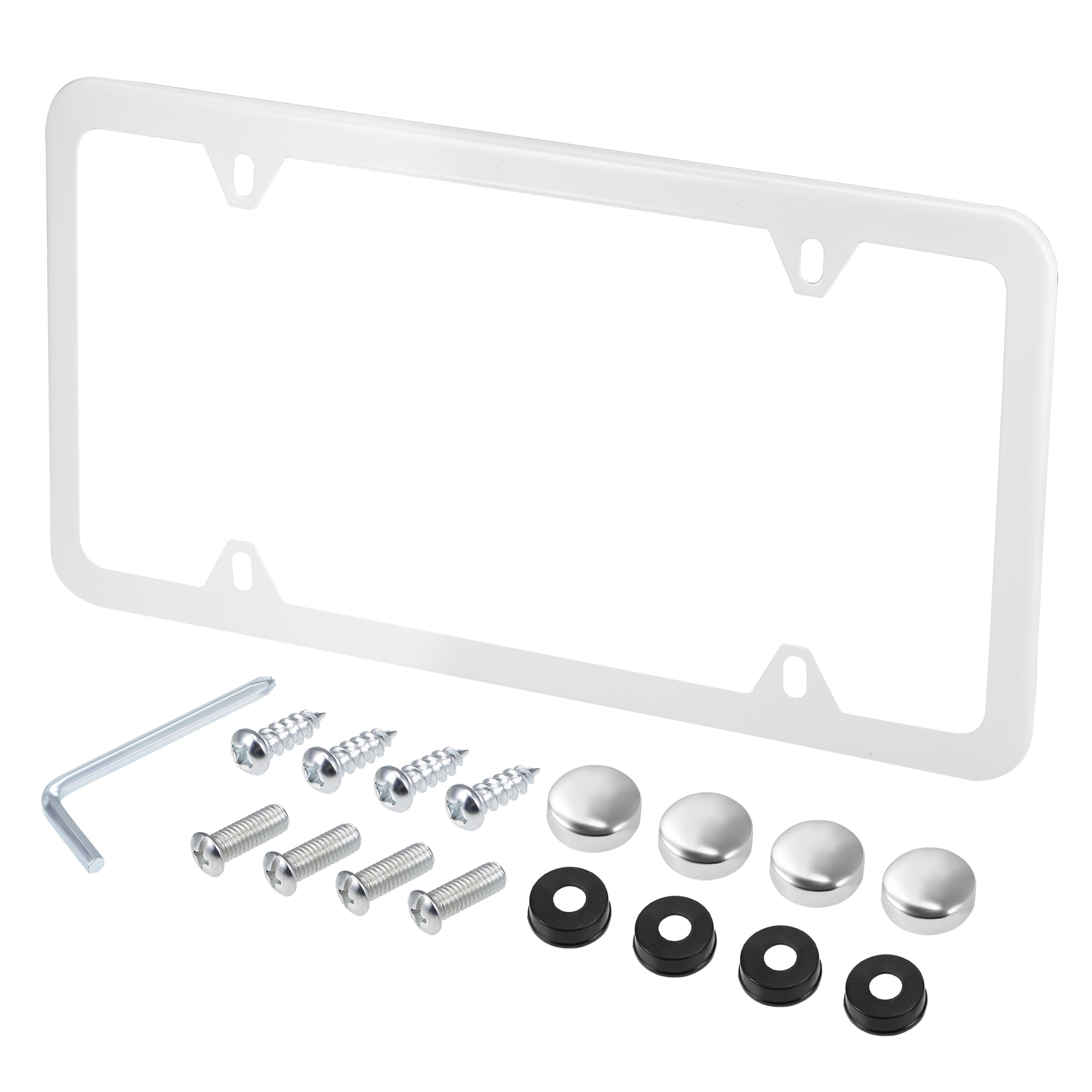 FREEAMG 2PCS Colorful Car License Plate Frames With Gaskets Screws And Versal Car Tag Frame