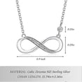 thumbnail image 3 of Necklace for Women Necklace with Cubic Zirconia Adjustable Chain Necklace, Mother's Day Valentine's Day Gift - with Gift Box, 3 of 5