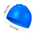 thumbnail image 3 of CxhicLuv Silicone Swim Cap, 8.7×7.5×0.4 Inch, High-Elastic, Waterproof, Anti-Slip, Perfect for Swimming Pools, Beaches, Silica Gel & Breathable, Suitable for Men, Women, Blue, 3 of 6
