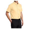 thumbnail image 4 of Mens Short Sleeve Easy Care Cotton/Polyester Shirt Yellow 6X-Large, 4 of 6