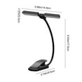 thumbnail image 4 of Rechargeable LED Desk Lamp Double Head Clip On | Adjustable Brightness & Color Temperature | Eye Caring Flicker Free Light | Portable Wireless Light for Home Office Study | White/Black, 4 of 7
