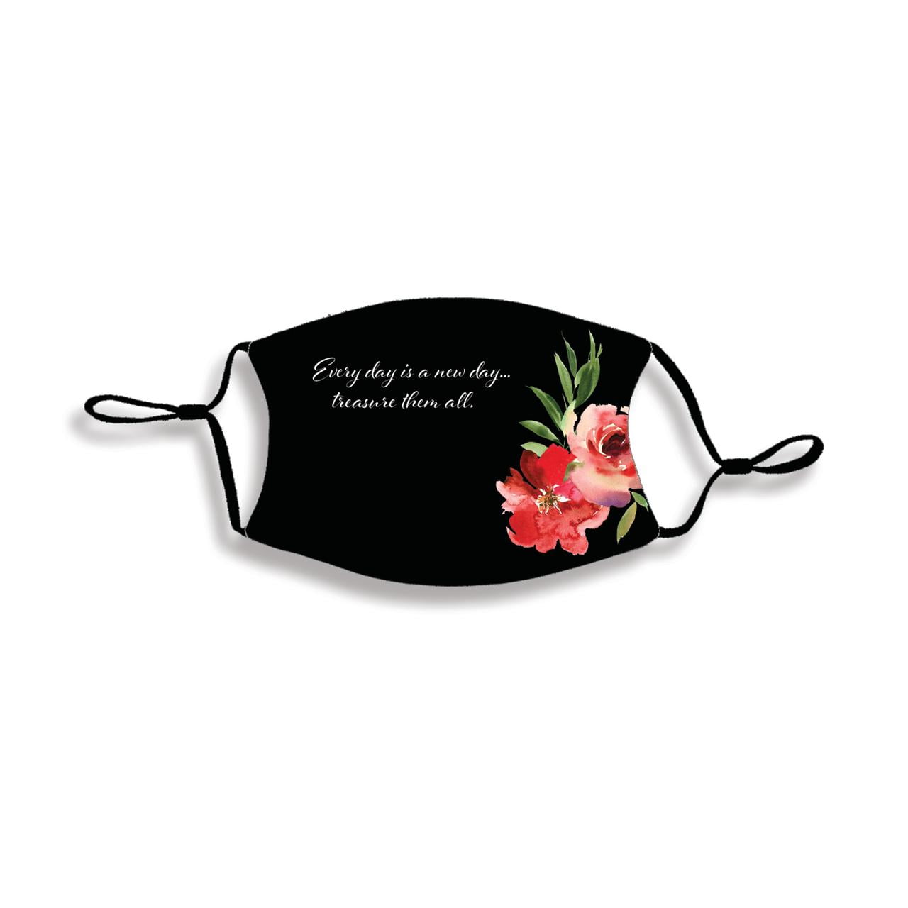 Every Day Is A New Day Brown One Size Fabric Fashion Face Covering Mask