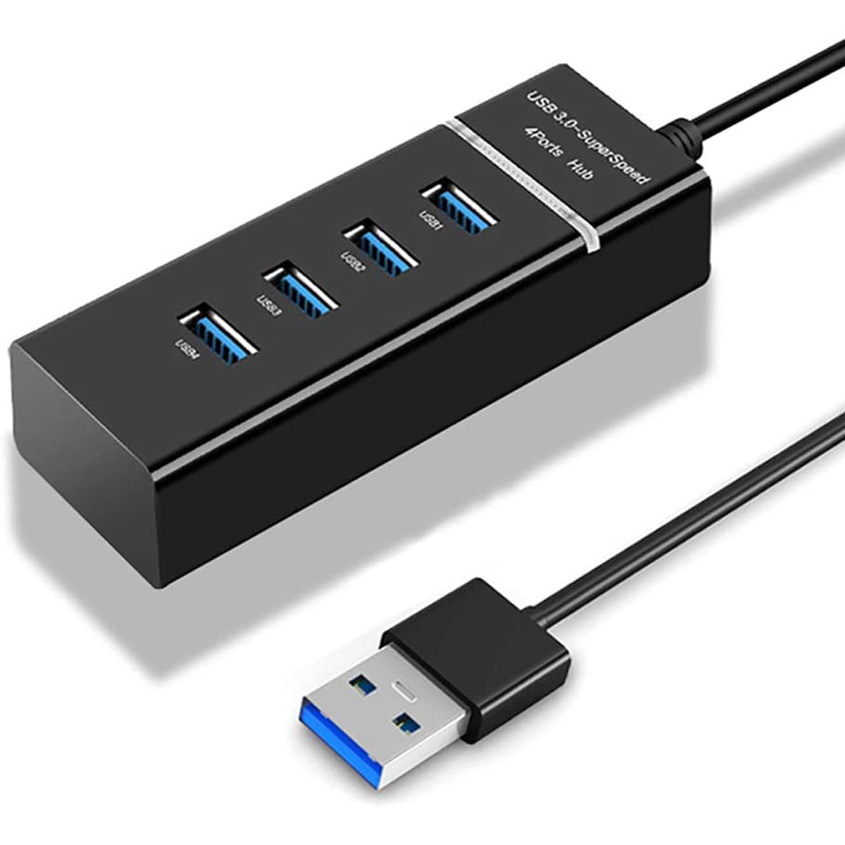 Nøgle tæerne etc USB Hub, 4 Port USB 3.0 Data Hub SuperSpeed with Extended 30 cm Cable for  Laptop, PC, MacBook Air/Pro/Mini, iMac, USB Flash Drive, Surface Pro,  Mobile HDD and More - Walmart.com