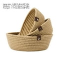 thumbnail image 3 of Yonrjhukm Storage Basket Three Piece Set, Durable Rope Material for Easy Organization of Clothes, Toys, and Household Items, Stylish Home Storage Solution, 3 of 6