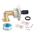 thumbnail image 2 of JIhuahe RV Water Inlet Kit with 3/4" Brass Elbow Fitting & Check Valve - 90 Degree Garden Hose Adapter with Teflon Tape for Camper Water Hookup System,gold, 2 of 3