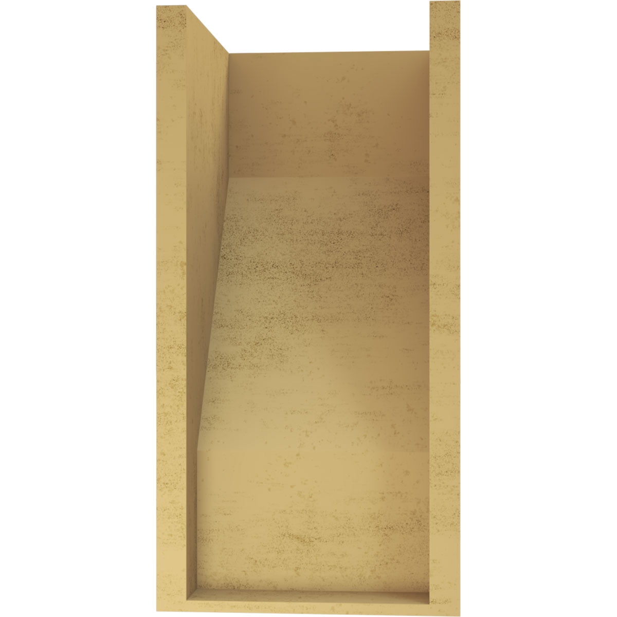 10"W x 10"D x 20"H Wide Clemmons Rough Cedar Woodgrain TimberThane Corbel, Primed Tan