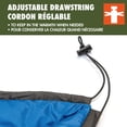 thumbnail image 4 of Ozark Trail 10C Sleeping Bag, 75"(L) x33" (W), Temp Rating +50℉/+10℃, Polyester Fabric, Blue, Black and Grey, 4 of 8