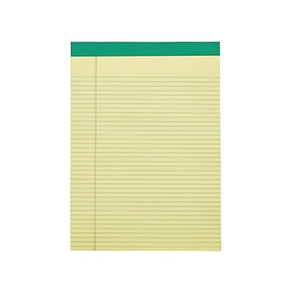 MyOfficeInnovations Notepads 8.5" x 11.75" Narrow Yellow 50 Sh./Pad 12