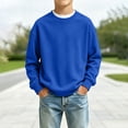 thumbnail image 2 of YOUYEDIAN Boys Oversized Sweatshirts Kids Fashion Long Sleeve Crewneck Fleece Pullover Tops, 2 of 5