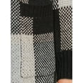 thumbnail image 4 of No Boundaries Juniors Jacquard Cardigan with Faux Faux Shearling Hood, 4 of 5