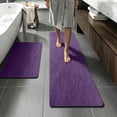 thumbnail image 4 of Zynviq Solid Color Bathroom Rugs 15.7" X 23.6" Bath Rugs Polyester Purple Washable Rectangular Absorbent Small Rug for Vanity, 4 of 6