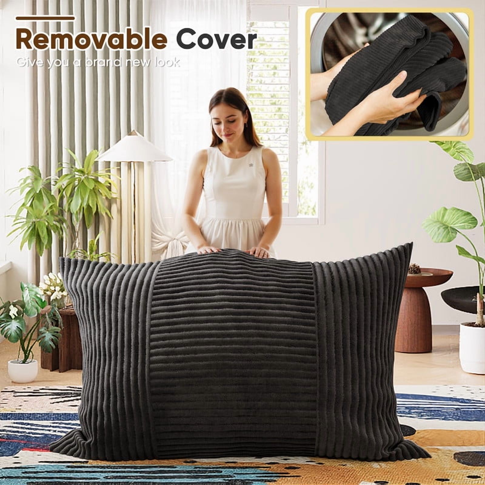 Homall Adult Giant Togo Bean Bag Chair 3-in-1 Boneless Floor