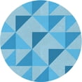 thumbnail image 1 of Ahgly Company Indoor Square Patterned Butterfly Blue Area Rugs, 3' Square, 1 of 6