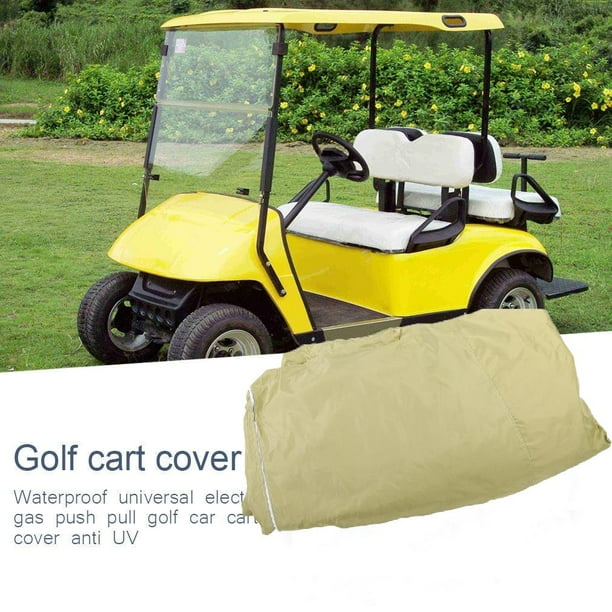 WALFRONT Durable Waterproof 4 Passenger Golf Cart Storage Cover Car Protector for EZ GO Club Car