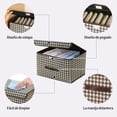 thumbnail image 2 of 3PCS Cajas De Almacenamiento Con Tapa Y Asa - Bolsa Almacenamiento Ropa Gran Organizador De Ropa Plegables De Tela No Tejida Cajones Organizadoras Para Closet Con Tapas Para Hogar Oficina Dormitorio, 2 of 7