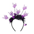 thumbnail image 2 of YANHAIGONG Halloween Headbands for Women,Girls Halloween Headband,Day Of The Dead Hair Hoop Headband,Halloween Headband Pumpkin Spider Hair Halloween Party Environment Layout Radial Headband, 2 of 7