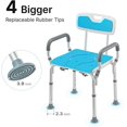 HEAO 3 in 1 Shower Chair with Arms and Back, Heavy Duty Bath Chair