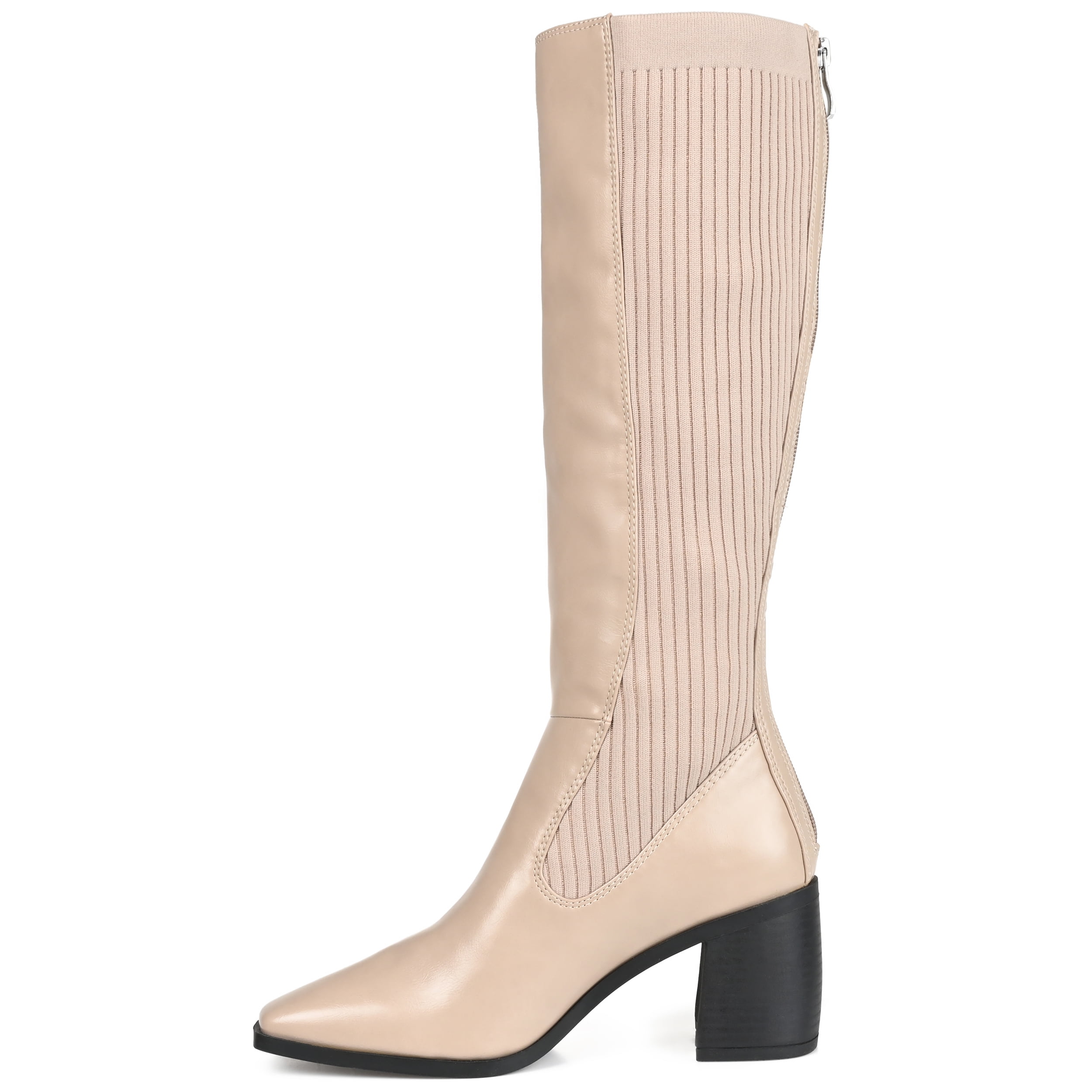 Journee Womens Winny Stacked Heel Knee High Boots
