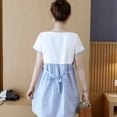 thumbnail image 2 of Simple Short Sleeve Stripes Printing Matching Dress for Pregnant Woman, 2 of 7
