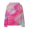 thumbnail image 3 of Mercatoo Cute Tie Dye Hoodies for Teen Girls Oversized Rainbow 𝐇ooded Sweatshirts Trendy Long Sleeve Pullover Shirt Pocket, 3 of 7