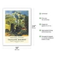 thumbnail image 2 of Dolgoch Station on the Talyllyn Railway - Tywyn (Towyn) Wales - Vintage Railroad Travel Poster by Terence Cuneo c.1960 - Bamboo Fine Art 290gsm Paper Print (Unframed) 18x24in, 2 of 4