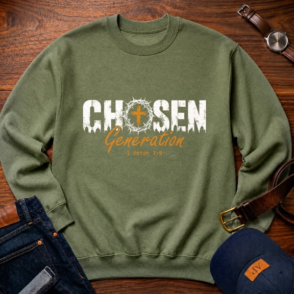 Jollimate Chosen Generation Sweatshirt, Christian Man Sweatshirt, Christian Gifts Sweatshirt For Him
