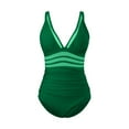 thumbnail image 3 of HUAXUN Womens One Piece Swimsuits Tummy Control Cutout High Waisted Bathing Suit Swimsuit One Piece with Adjustable Spaghetti Straps Vintage Swimsuit for Women, 3 of 3