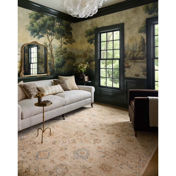 Chris Loves Julia x Loloi Palma Natural / Multi 7'-10" x 10' Area Rug