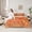 Orange, variant on Feelyou Fashion Rose Floral Twin Bedding Sets 7-Piece, Vintage Bohemian Flower Bedding Comforter Set, Teens Kids Girls Women Reversible Sheet Sets, Microfiber Bedroom Decor