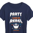 thumbnail image 3 of Star Wars - Party Like A Rebel - Women's Short Sleeve Classic Fit Tee, 3 of 5