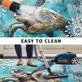 thumbnail image 5 of Coastal Sea Turtle Outdoor Rug for Patio/Deck/Porch, Non-Slip Large Area Rug 5 x 7 Ft, Nautical Beach Starfish Coral Teal Indoor Outdoor Rugs Washable Area Rugs, Reversible Camping Rug Carpet Runner, 5 of 8