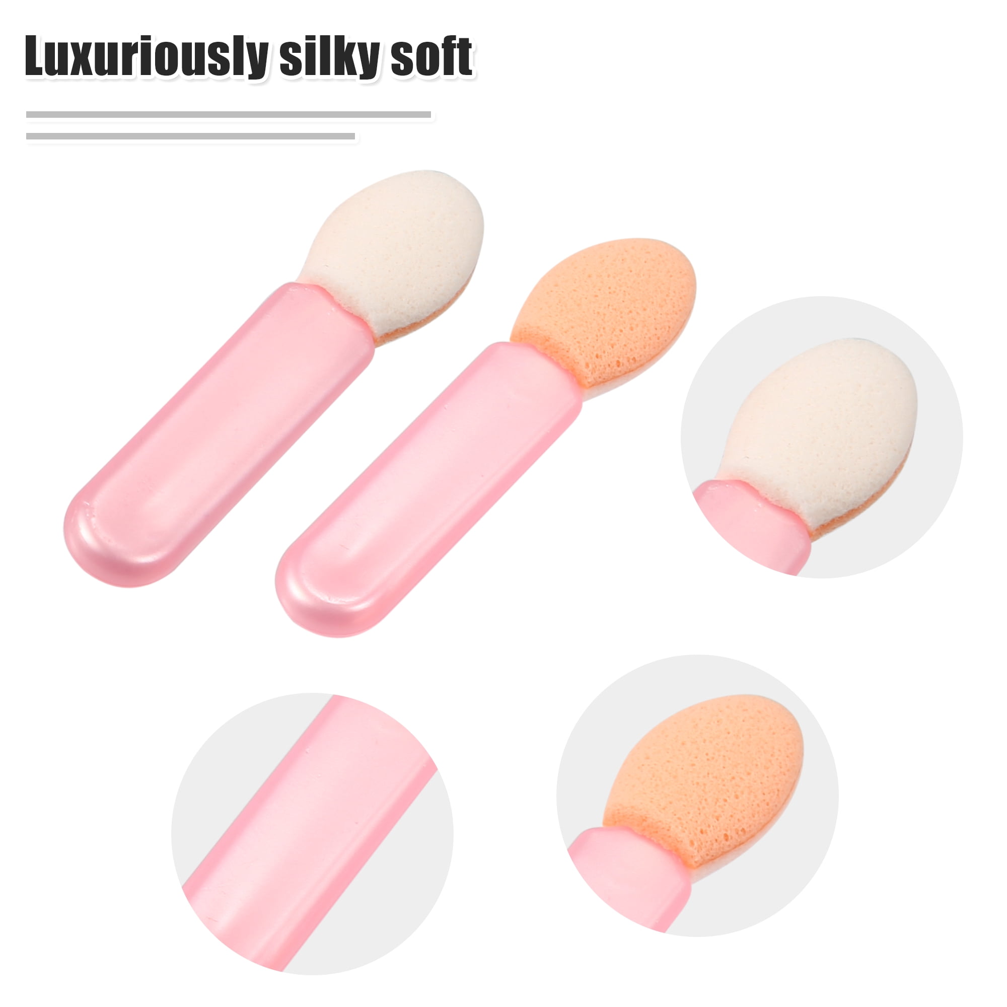 Unique Bargains 50 Pcs Eye Shadow Sponge Applicators, Eyeshadow Brushes Makeup Applicator