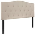 thumbnail image 3 of Emma + Oliver Tufted Upholstered Full Size Headboard in Beige Fabric, 3 of 10