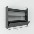 thumbnail image 7 of Ada Home Decor Furniture 3 Tier 33.5" Anthracite Knerr Modern Hanging Floating Shelves, 7 of 7