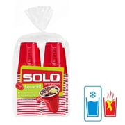 Solo Disposable Plastic Cups, Red, 18oz, 100ct (Choose Your Color)