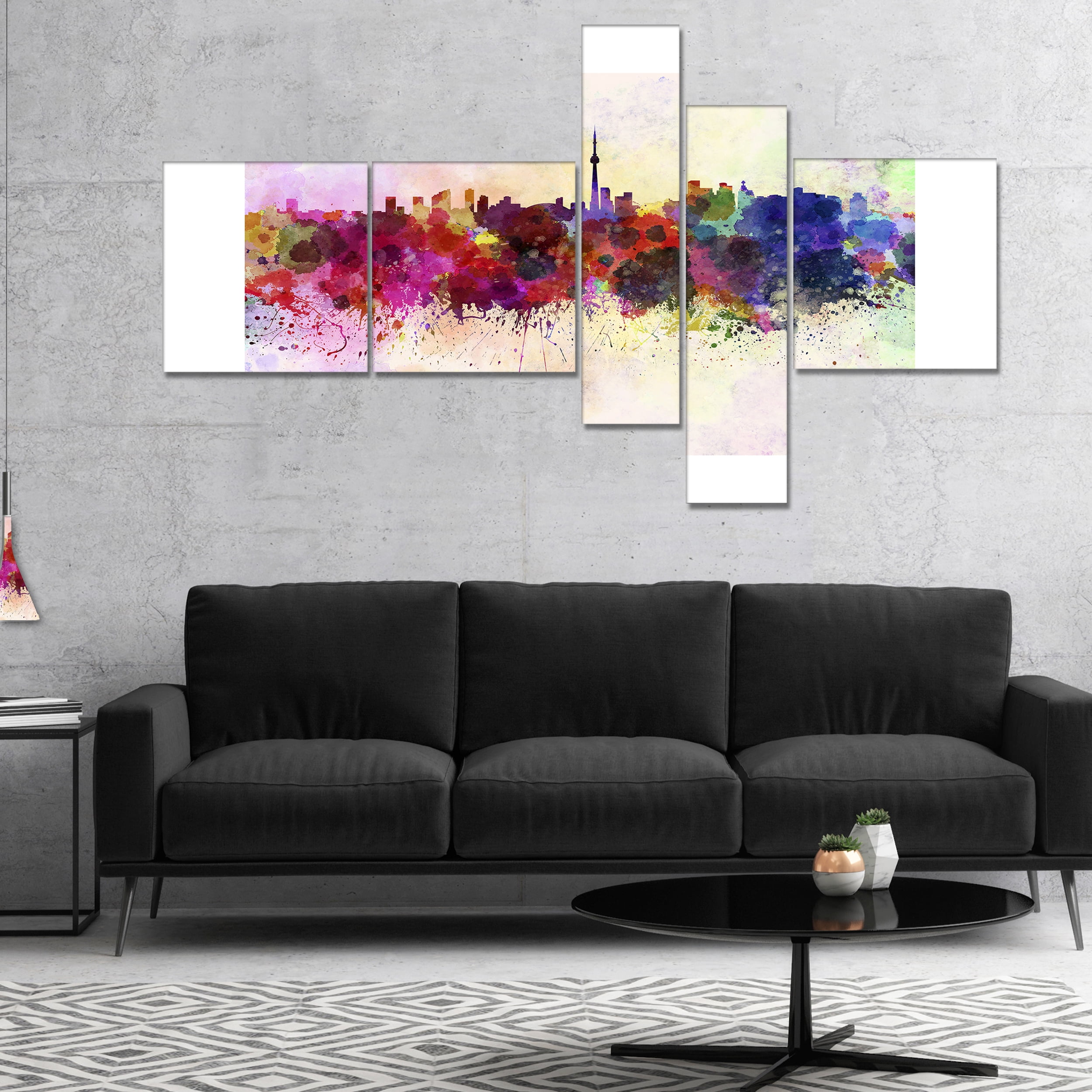 Designart 'Toronto Skyline ' Cityscape Canvas Artwork Print