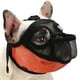 thumbnail image 1 of Bozal para bulldog, bozal corto para perro, bozal de malla con lengua afuera, bozal plano para perro (naranja), 1 of 7
