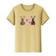 thumbnail image 3 of Mujeres Manga Corta de Verano Tops Pascua Impresa Cuello Redondo, Blusa de Moda Casual para la Primavera, 3 of 5