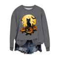 thumbnail image 2 of Heisall Womens Sweatshirts Long Sleeve Round Neck Loose Casual Halloween Print No Hood Autumn Winter 2025 New Arrival Fashion Sweatshirts, 2 of 6