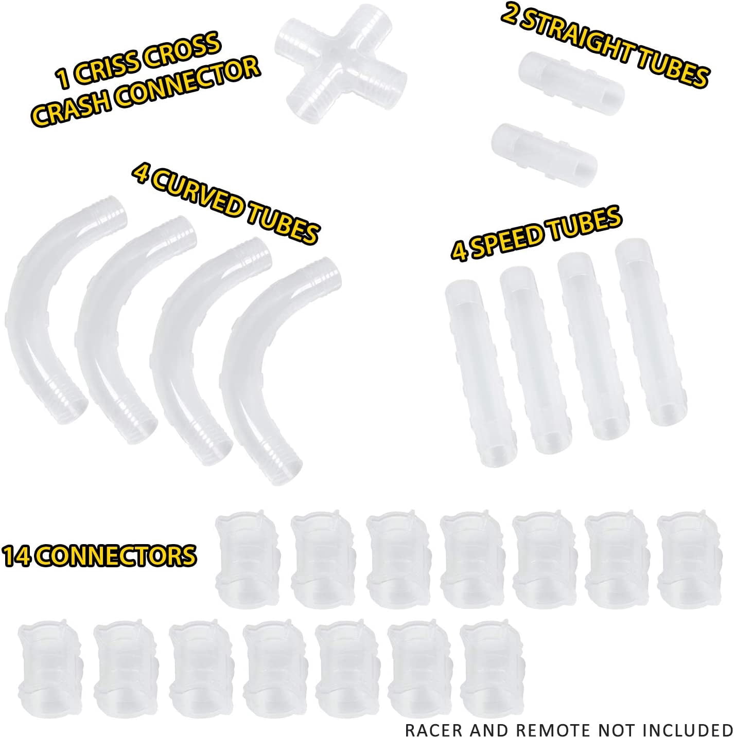 Zoom Tubes Car Trax Tubular Expansion Vehicle Playsets, 25 Pieces