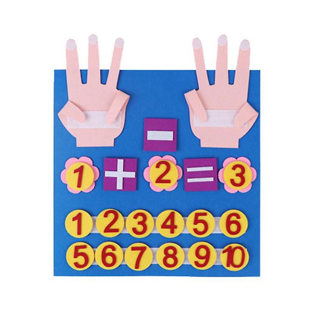 Juguete de matemáticas Montessori de fieltro para niños, juguetes con números para dedos, juguetes educativos para edades tempranas, desarrollo de la inteligencia para niños pequeños Sincero Electrónica