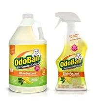 OdoBan Ready-to-Use Disinfectant and Odor Eliminator, Set of 2, 32 oz Spray and 1 Gallon Concentrate, Citrus Scent