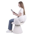 thumbnail image 4 of Wliqien Swivel Barrel Accent Chair, Upholstered Modern Vanity Chair, Round Swivel Chair, Ergonomic Makeup Chair for Bedroom Living Room Office, 4 of 7