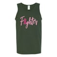 thumbnail image 2 of Wild Bobby, Fighter Breast Cancer Survivor, Breast Cancer Awareness, Men Graphic Tank Top, Forest Green, Large, 2 of 4