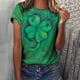 thumbnail image 1 of ICHUANYI Clearance Women's Fashion Tops Funny St. Patrick's Day Printe Casual Loose Fit White Tee Shirts Blouse Print Shirt(Green, XXL) ICHUANYI WER2023081205165, 1 of 9