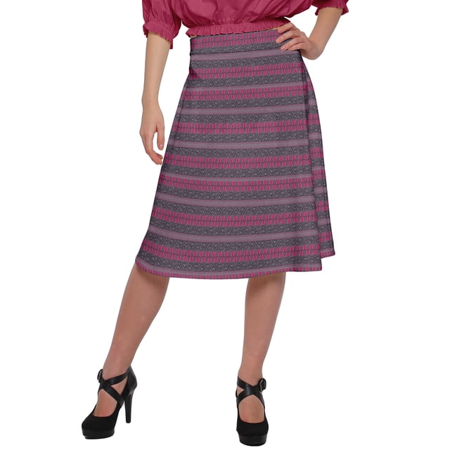 Moomaya Jupe Imprimée pour Femmes Poly Spandex Tenue Décontractée Été Jupe pour Filles