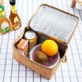 thumbnail image 2 of Oubit Imitation Rattan Lunch Bag Picnic Basket Case Thermal Lunch Storage Box Outdoor Camping Picnic Bag, 2 of 6